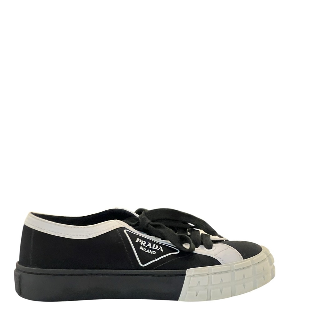 , Prada Wheel Nylon Gabardine Platform Sneakers